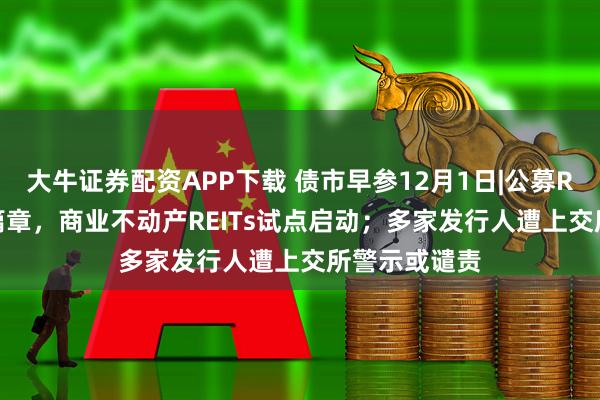 大牛证券配资APP下载 债市早参12月1日|公募REITs掀开新篇章，商业不动产REITs试点启动；多家发行人遭上交所警示或谴责